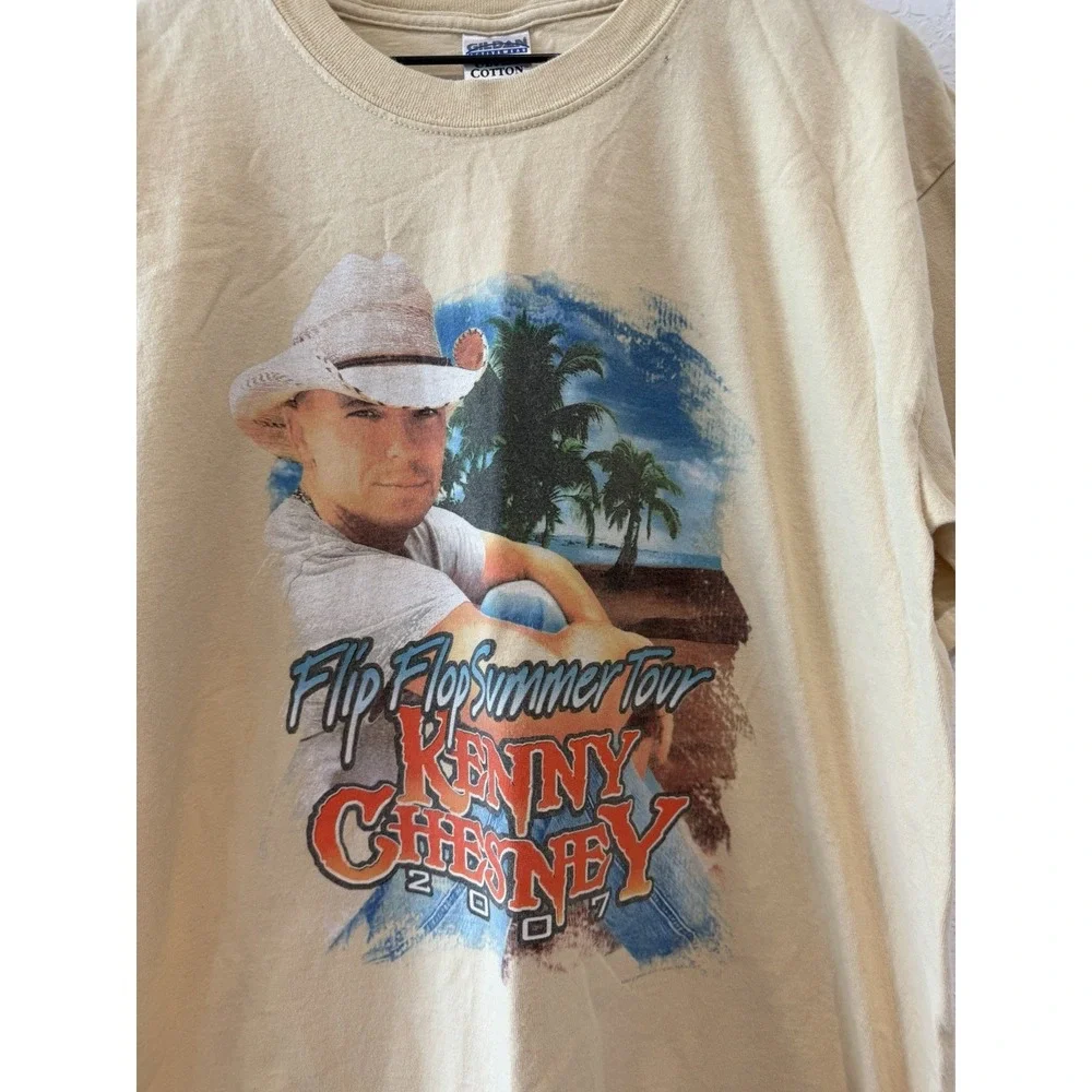 Kenny Chesney Flip Flop Summer Tour 2007 Concert Shirt Size L Country Music